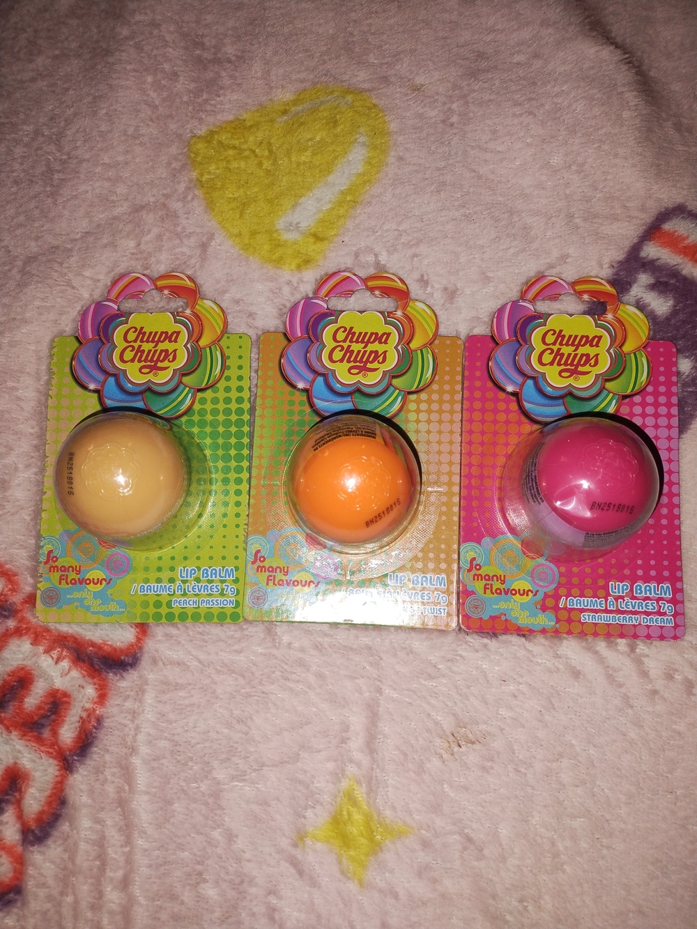 Chupa Chups Lip Balm Trio - Peach, Orange, Pink